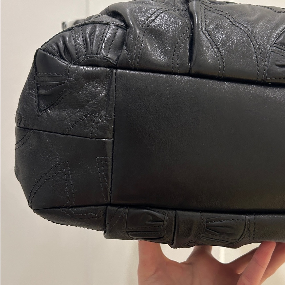 Coach (EUC) Madison Op Art Maggie Embellished Leather Shoulder Bag - Picture 11 of 17